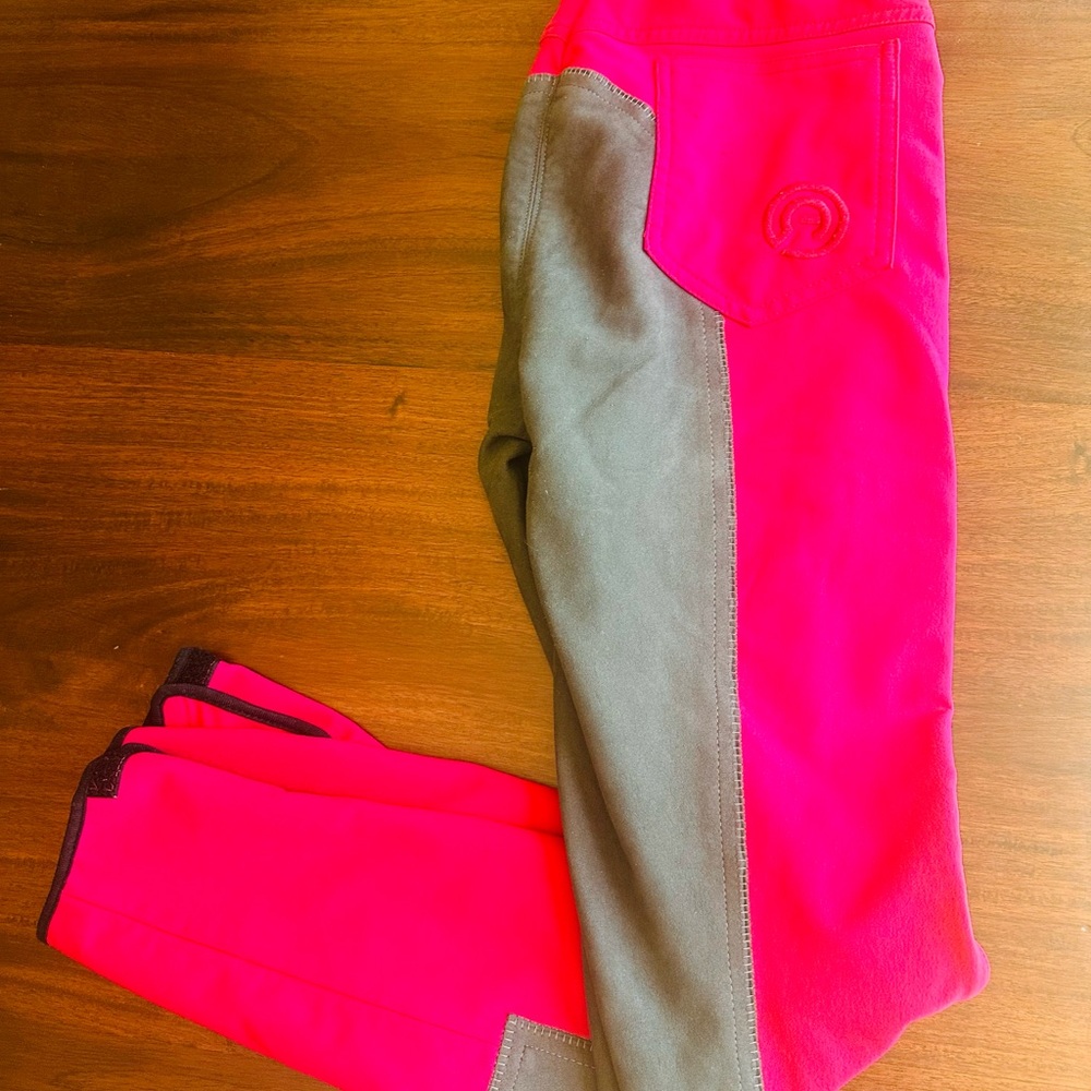 Anky full seat leather, stretch breeches. Size 6.